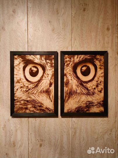 Модульные картины на заказ. Выжигание портретов