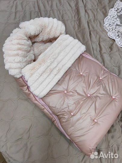 Комплект зимний пудровый Конверт + Одеяло