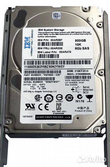 Жесткий диск IBM 900GB 00AR397 00AR326 00AR479 SAS