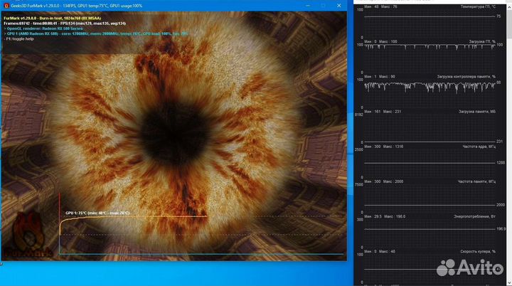 Видеокарта sapphire rx 580 pulse 8Gb