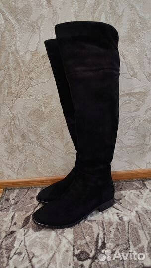 Ботфорты замшевые