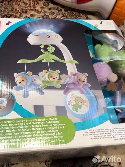 Развивающий коврик, мобиль