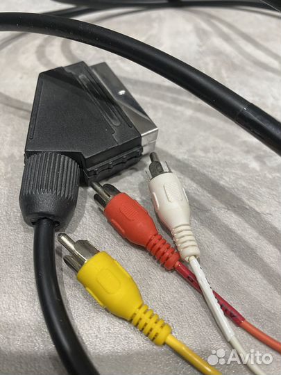 Переходник scart, 3 RCA - тюльпан