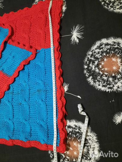 Плед детский, одеялко, ручная вязка новый
