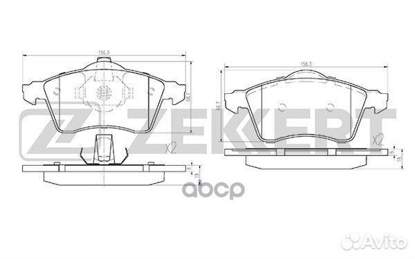 Колодки торм. диск. передн. VW Transporter IV 9
