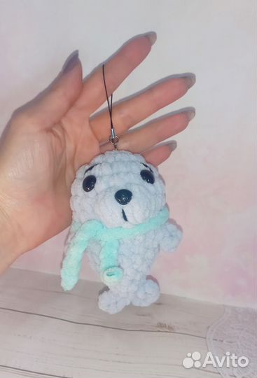Вязанаяигрушка ручной работы Нерпа