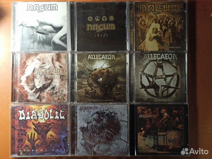 Grindcore, death, black metal лицензионные cd