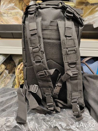 Тактический походный рюкзак 25л черный