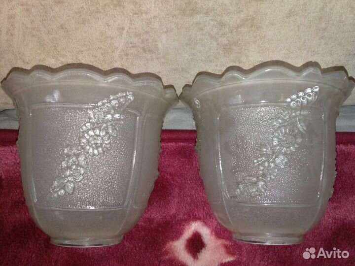 Красивые стеклянные плафоны Винтаж СССР