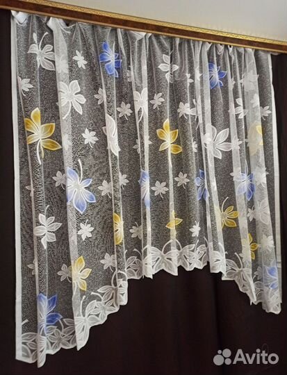 Шторы жаккард цветы