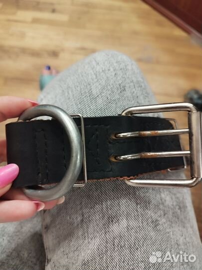 Ошейник кожаный для крупных собак