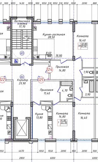 3-к. квартира, 81,9 м², 2/8 эт.