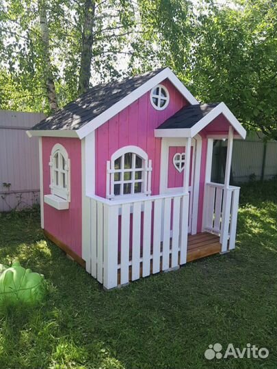 Деревянный детский игровой домик
