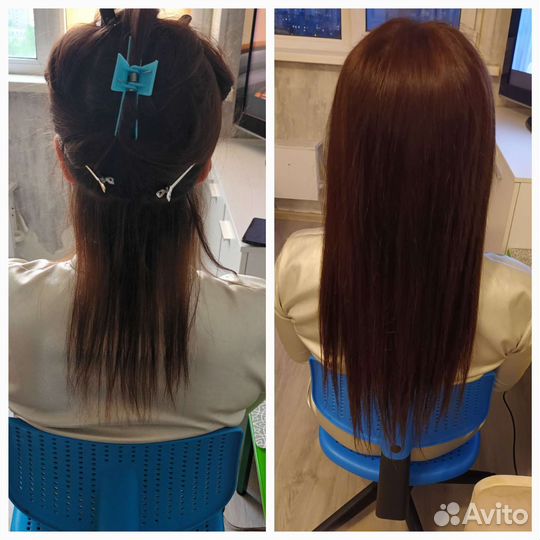 Наращивание волос на дому
