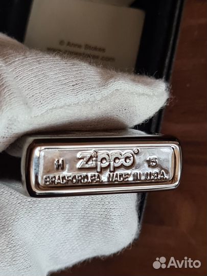 Zippo. Anne Stokes Gothic Dragon. Black Ice. NEW