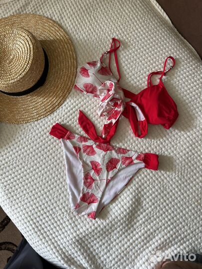 Купальник женский красный 44