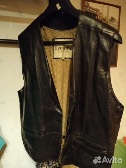 Жилетка кожаная мужская