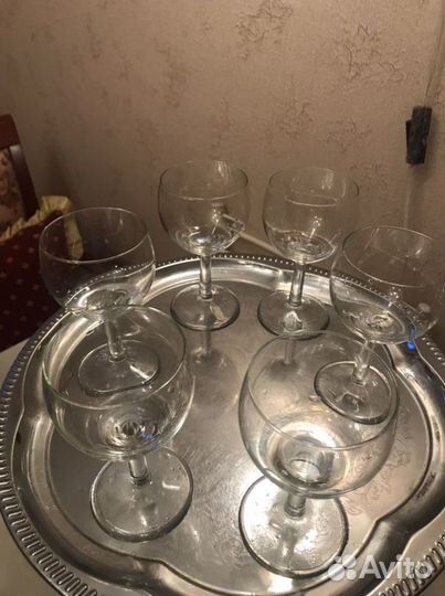 Фужеры 6 штук. По 100 за 1 шт
