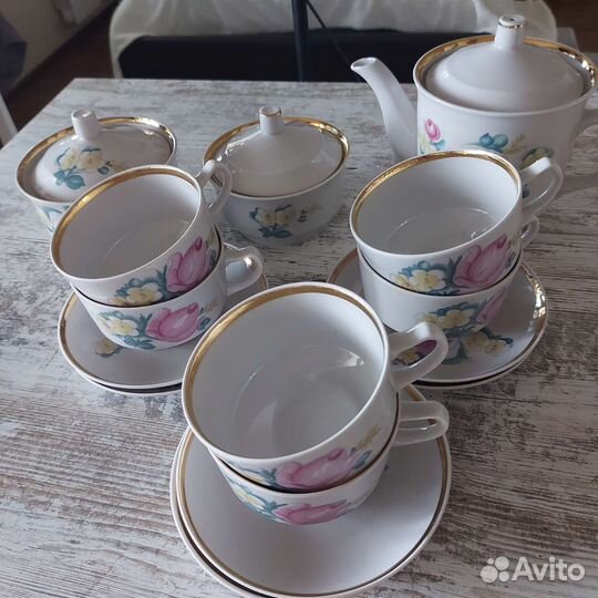 Чайный сервиз дулево розы