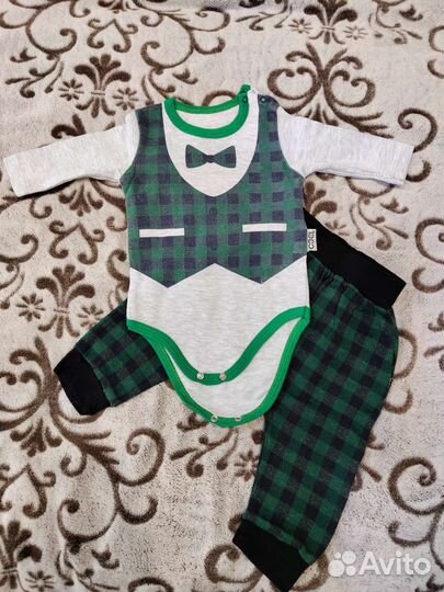 Нарядный костюм для мальчика 68 74 3шт