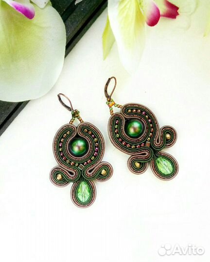 Сутажные серьги