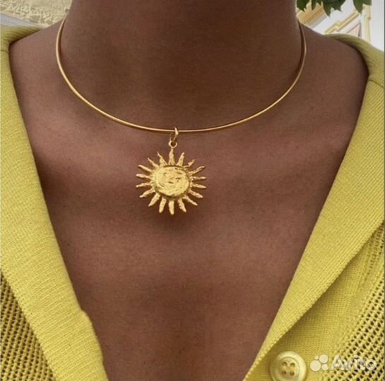 Колье чокер как в Pinterest под золото бижутерия