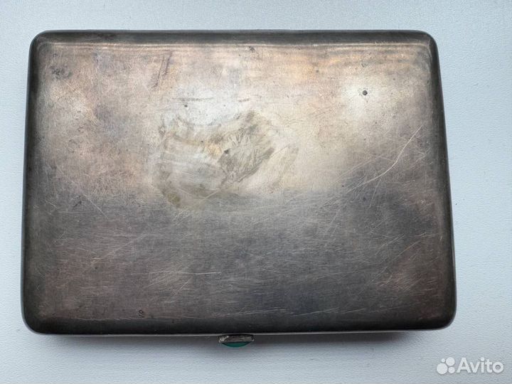 Портсигар Мишки в лесу 84 проба серебро