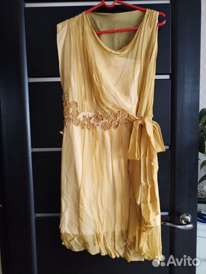 Плате на выпускной натуральный шёлк