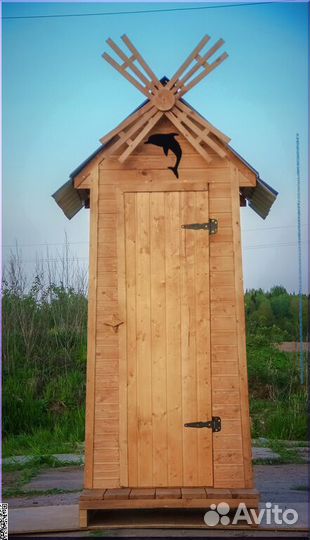 Дачный туалет деревянный SKU008