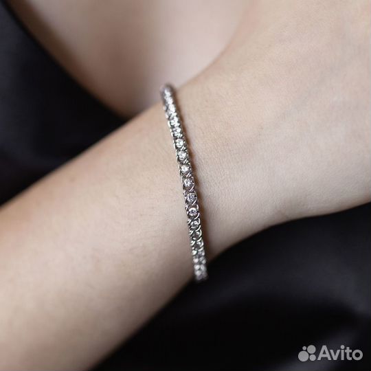 Браслет женский с фианитами Санта-Фе 925/ р. 16