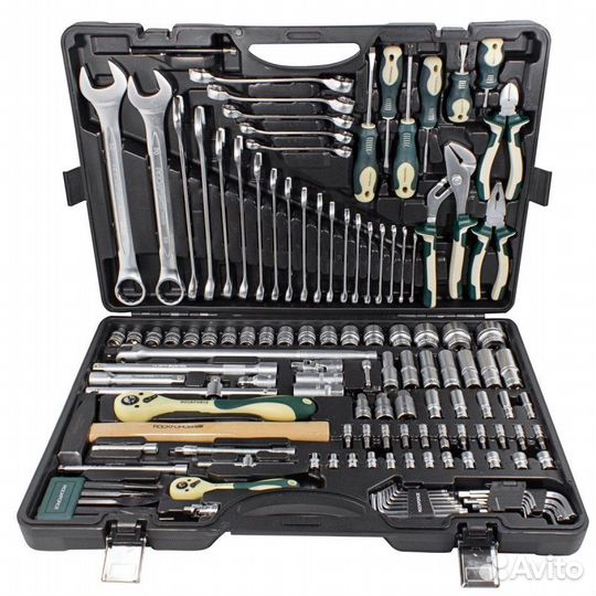 Набор инструментов 128 пр.1/4''1/2''(6гр.)(головки