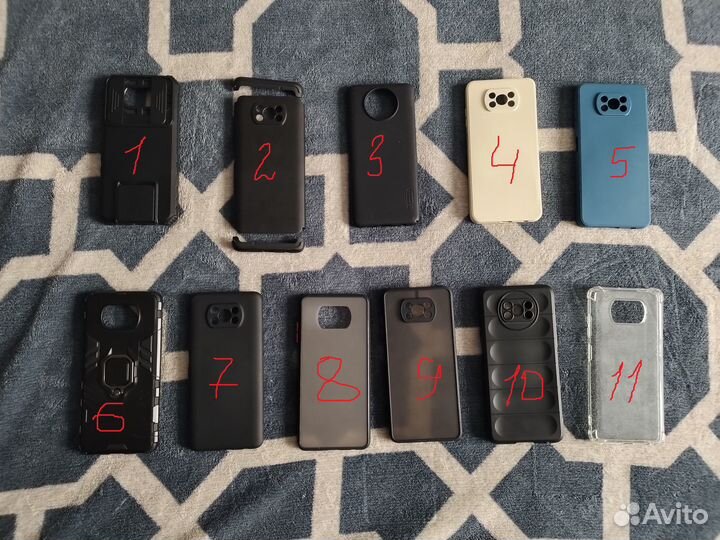 Чехлы и аккумуляторы Poco X3