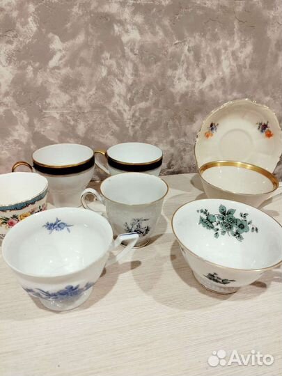 Фарфоровые кофейные чашки