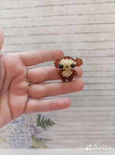 Амигуруми из бисера Чебурашка