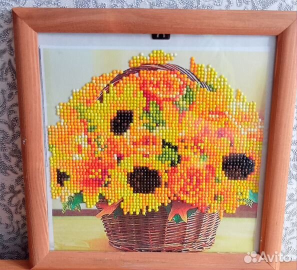 Продам готовую алмазную картину ручной работы