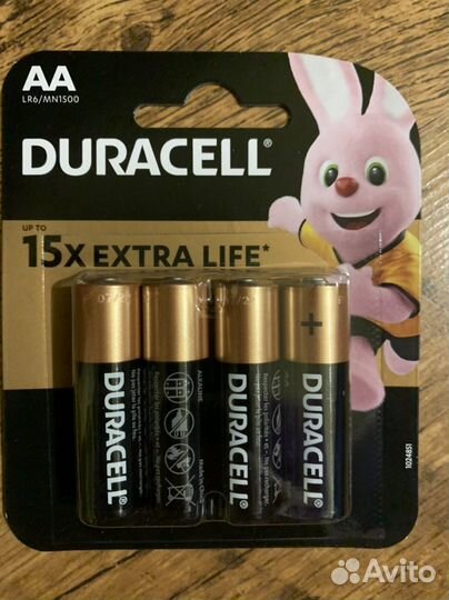 Батарейка алкалиновая Duracell Energizer AA, 4 шт