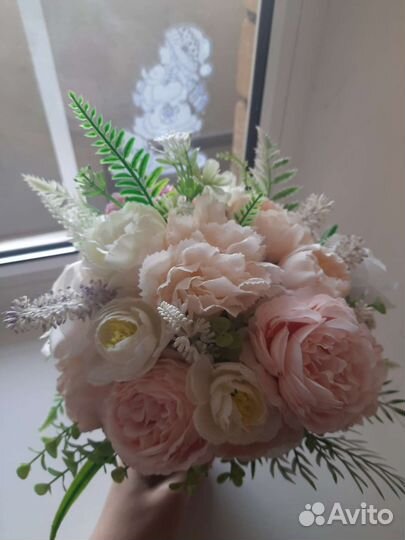 Свадебный букет невесты (+бутоньерка)