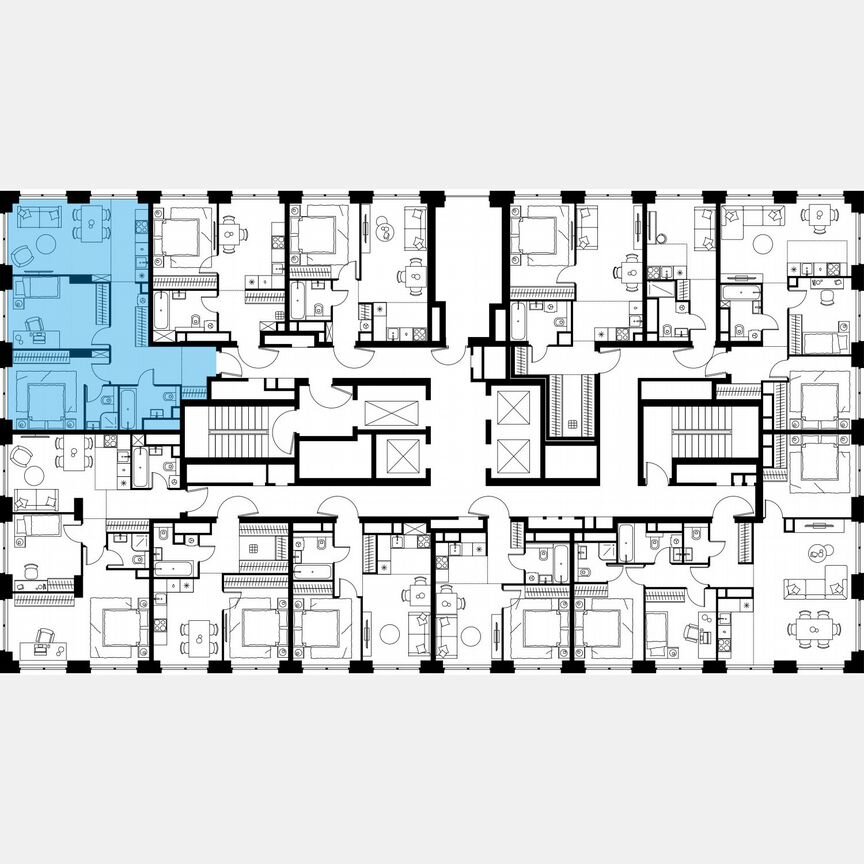 3-к. квартира, 70,7 м², 29/64 эт.