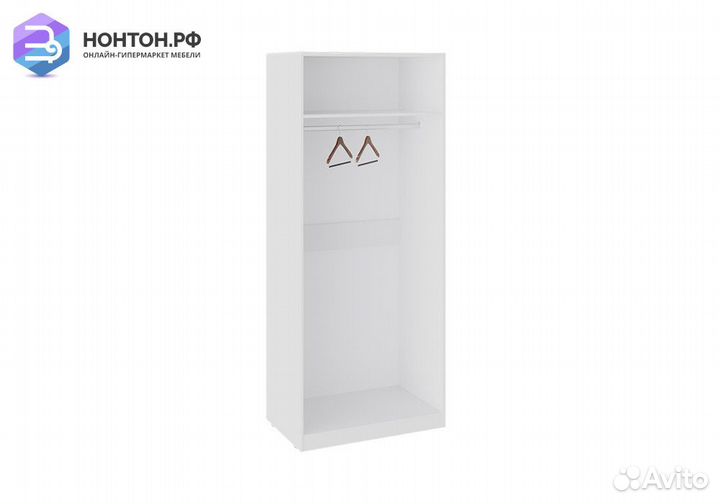 Шкаф 2-дверный Глосс комбинированный с зеркалом бе