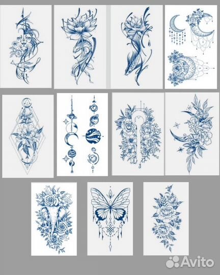 Временные татуировки и мехенди хной