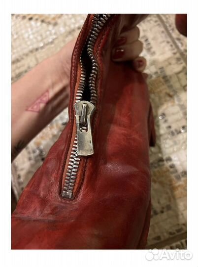 Ботинки guidi красные