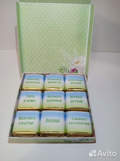 Подарок на день рождения. Шокобокс с конфетами