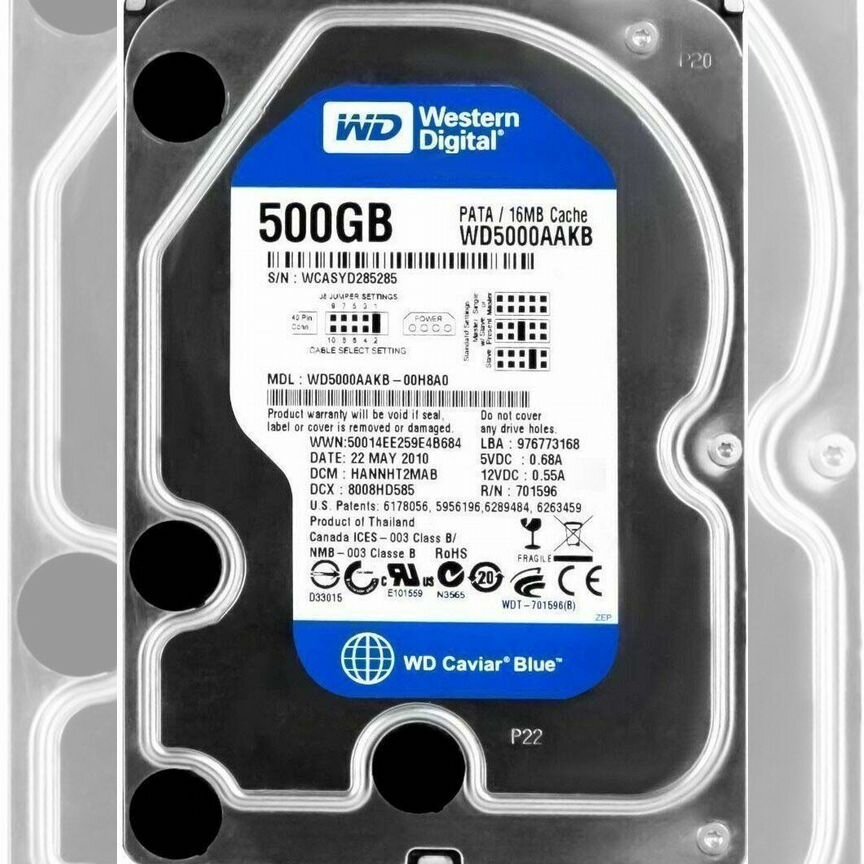 [WD5000AAKB] Жесткий Диск Western Digital 500gb Ide Wd5000aakb