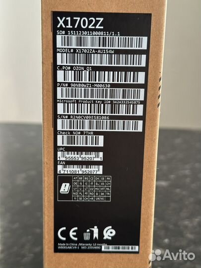 Новый Ноутбук asus Vivobook 17X i3-1220P 8/512