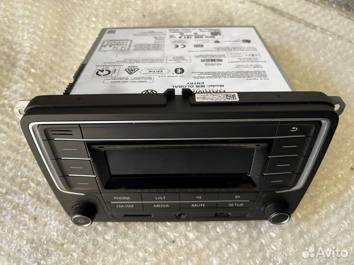 Магнитола Volkswagen Polo 2018г 5CU035181A