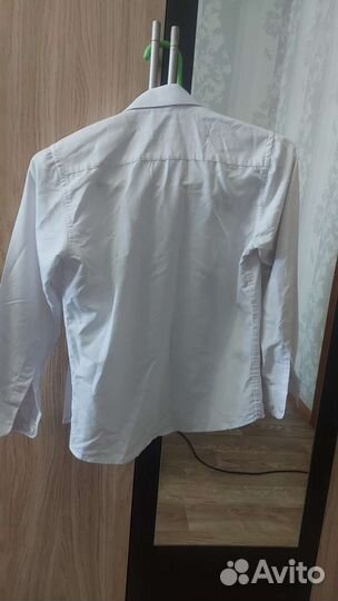 Рубашка белая на мальчика 134