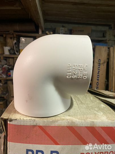 Угол (отвод) полипропилен DN110