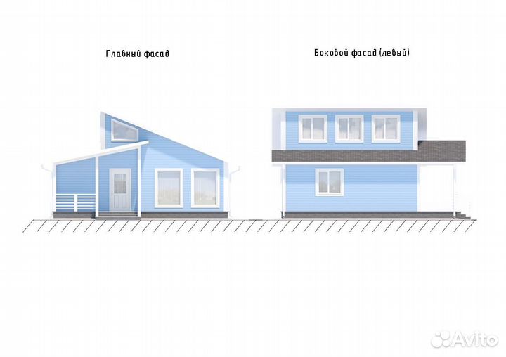 Домокомплект дома 78м2 с мансардой и баней из сип