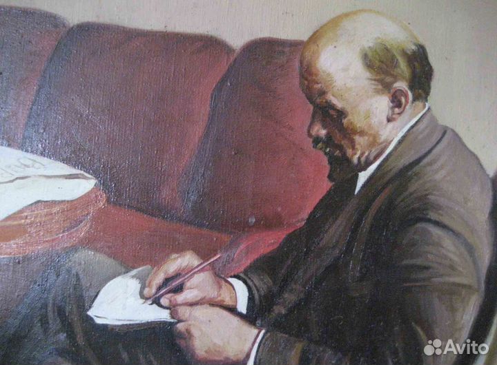 Ленин в Смольном. Картина. Холст. Масло