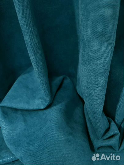 Шторы канвас бирюзовые новые комплект